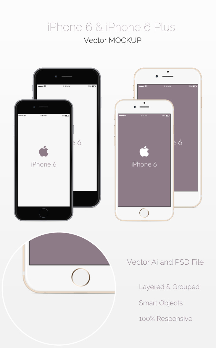 Download Free PSD iPhone 6 Mockups - graphberry.com