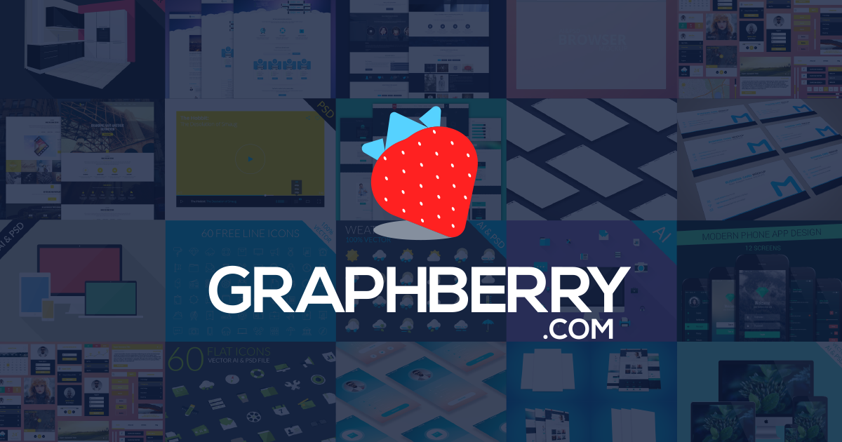 Free design resources, Mockups, PSD web templates, Icons - graphberry.com