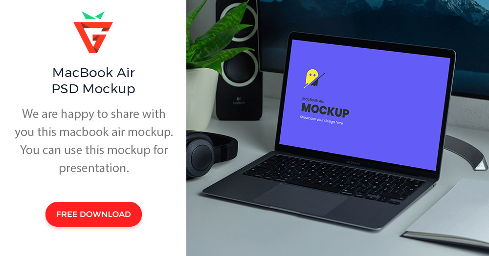 Download MacBook Air PSD Mockup - graphberry.com PSD Mockup Templates