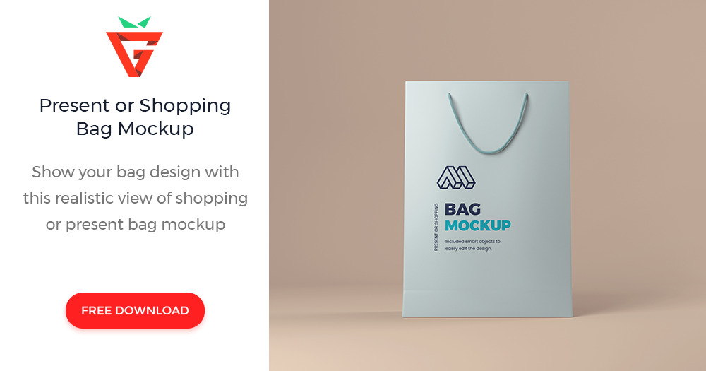 Download Present or Shopping Bag Mockup - graphberry.com